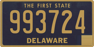 DE license plate 993724