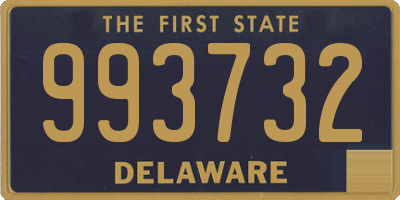 DE license plate 993732