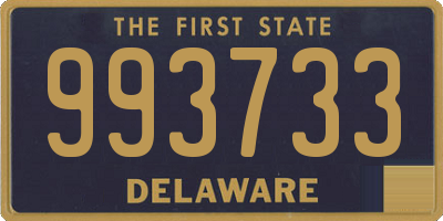 DE license plate 993733