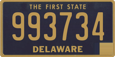 DE license plate 993734