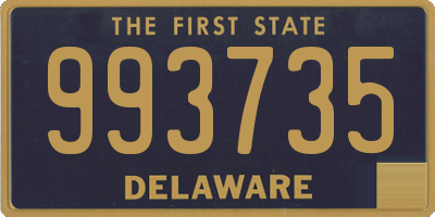 DE license plate 993735