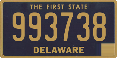 DE license plate 993738