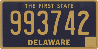 DE license plate 993742