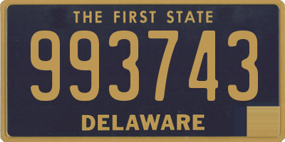 DE license plate 993743