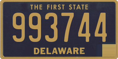 DE license plate 993744