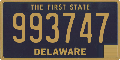 DE license plate 993747