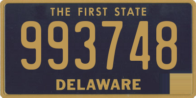 DE license plate 993748