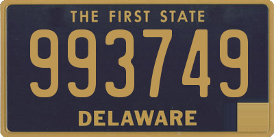 DE license plate 993749