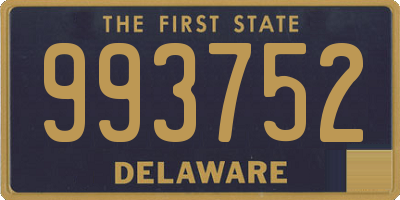 DE license plate 993752