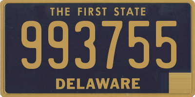 DE license plate 993755