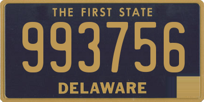 DE license plate 993756