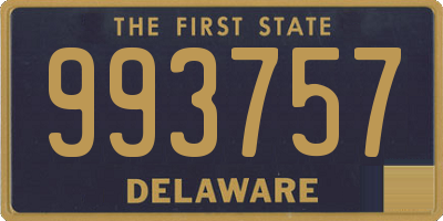 DE license plate 993757