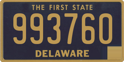 DE license plate 993760