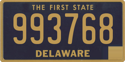 DE license plate 993768