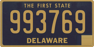 DE license plate 993769