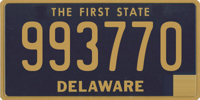 DE license plate 993770