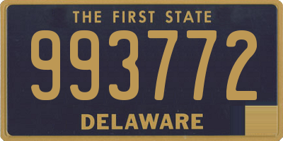 DE license plate 993772