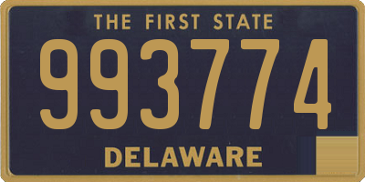 DE license plate 993774