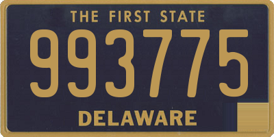 DE license plate 993775