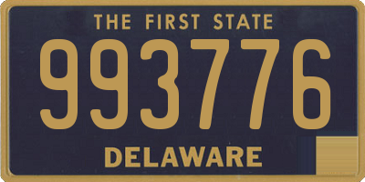 DE license plate 993776