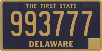 DE license plate 993777