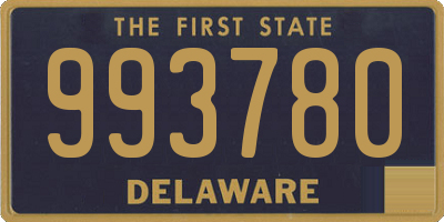 DE license plate 993780