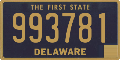 DE license plate 993781