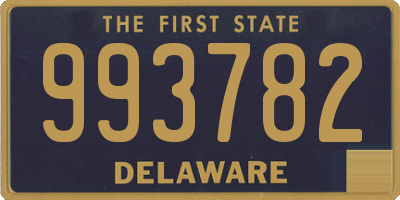 DE license plate 993782