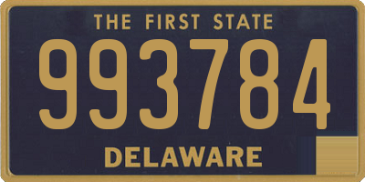 DE license plate 993784