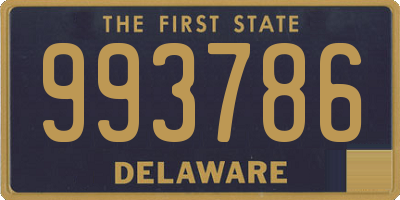 DE license plate 993786