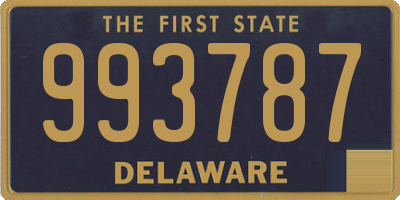 DE license plate 993787