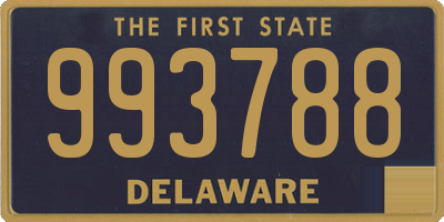 DE license plate 993788