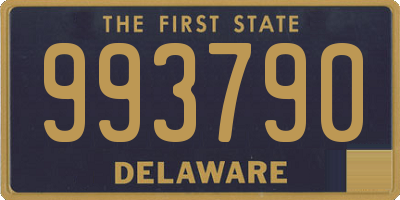 DE license plate 993790