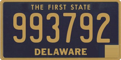 DE license plate 993792