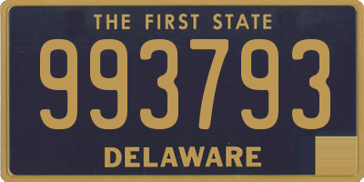 DE license plate 993793