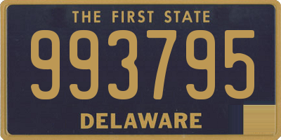 DE license plate 993795