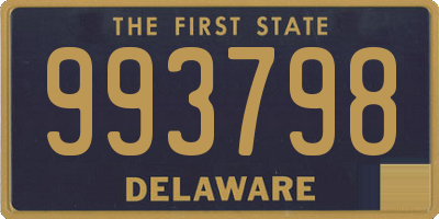 DE license plate 993798