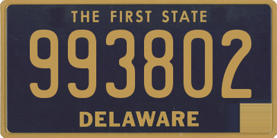 DE license plate 993802