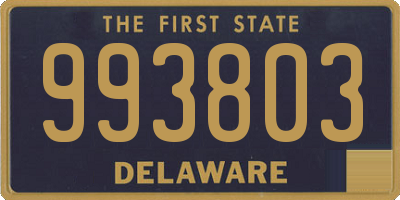 DE license plate 993803