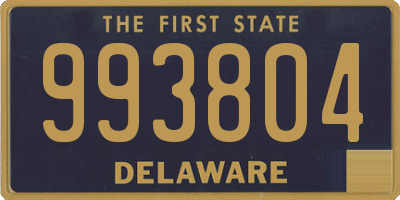 DE license plate 993804