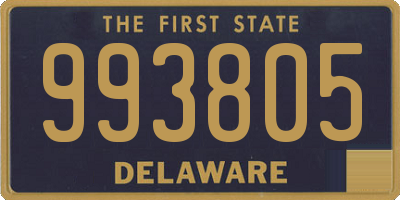 DE license plate 993805