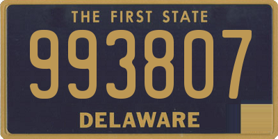 DE license plate 993807