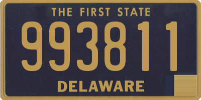 DE license plate 993811