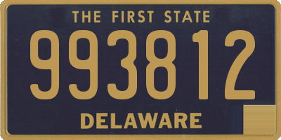 DE license plate 993812