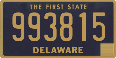 DE license plate 993815