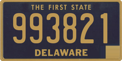 DE license plate 993821