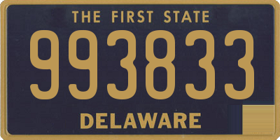 DE license plate 993833