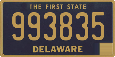 DE license plate 993835