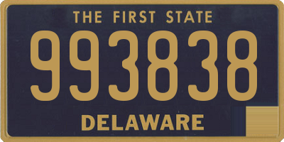 DE license plate 993838