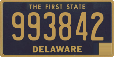 DE license plate 993842